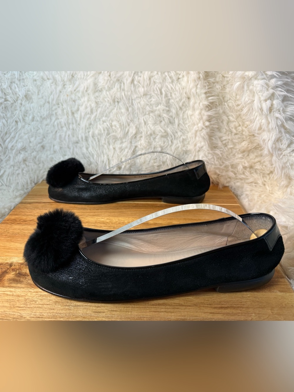 Taryn Rose Suede Pom Pom flats size 40 - Picture 3 of 13